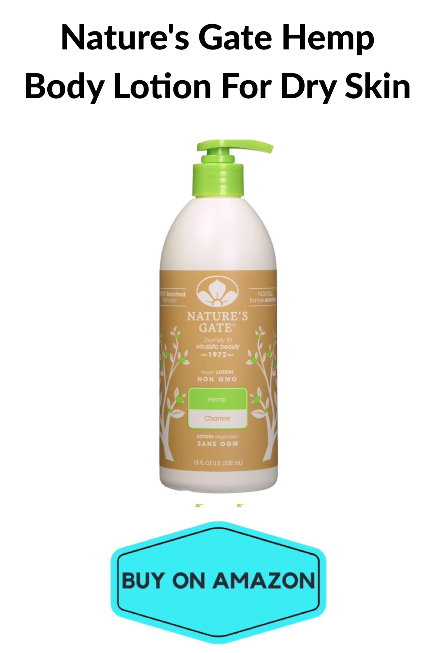 Nature's Gate Hemp Body Lotion For Dry Skin