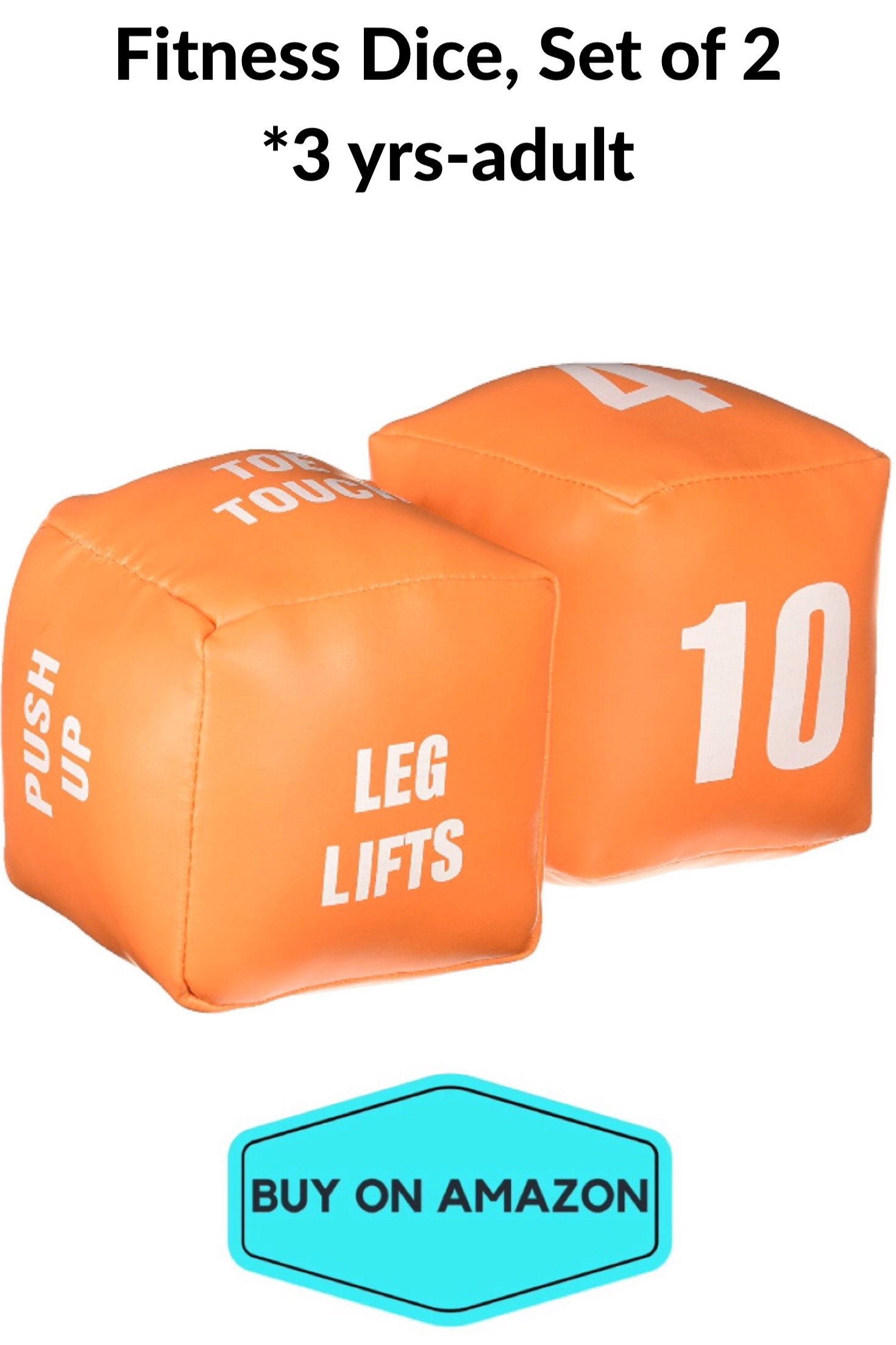 Fitness Dice, Set of 2, Ages 3-Adult