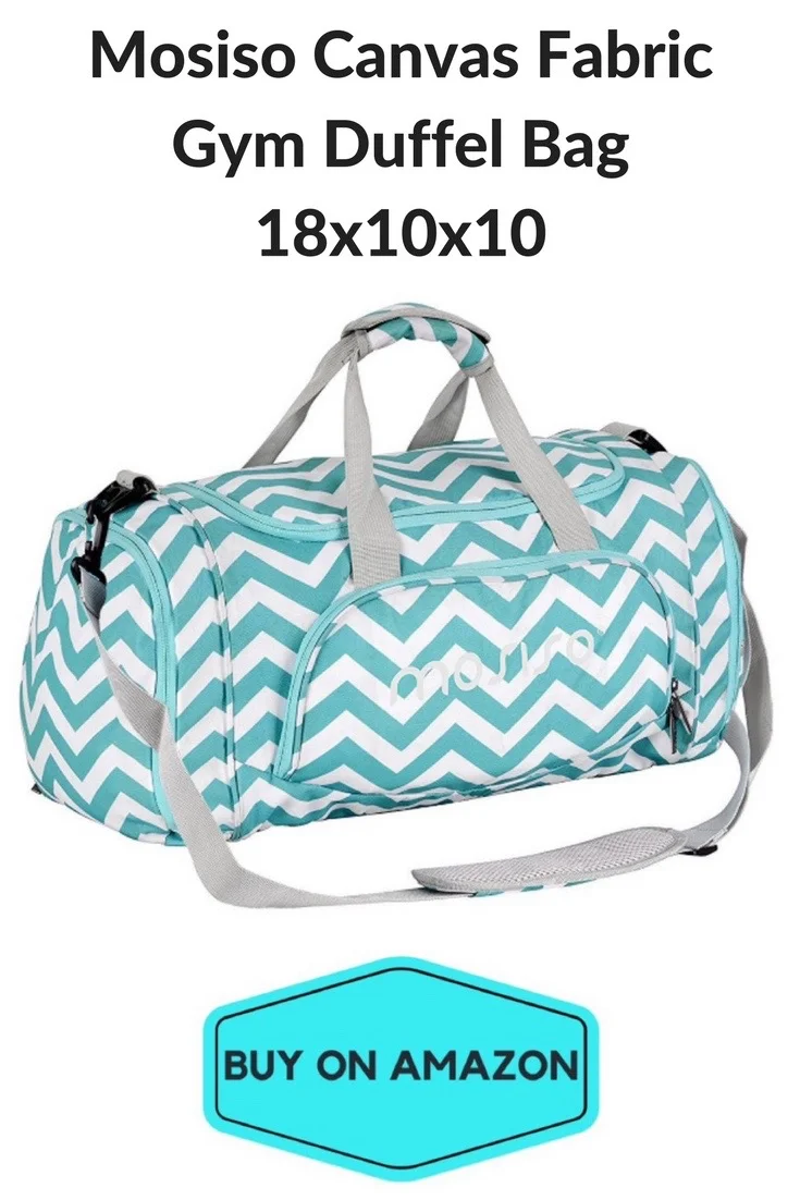 Mosiso Canvas Fabric Gym Duffel Bag