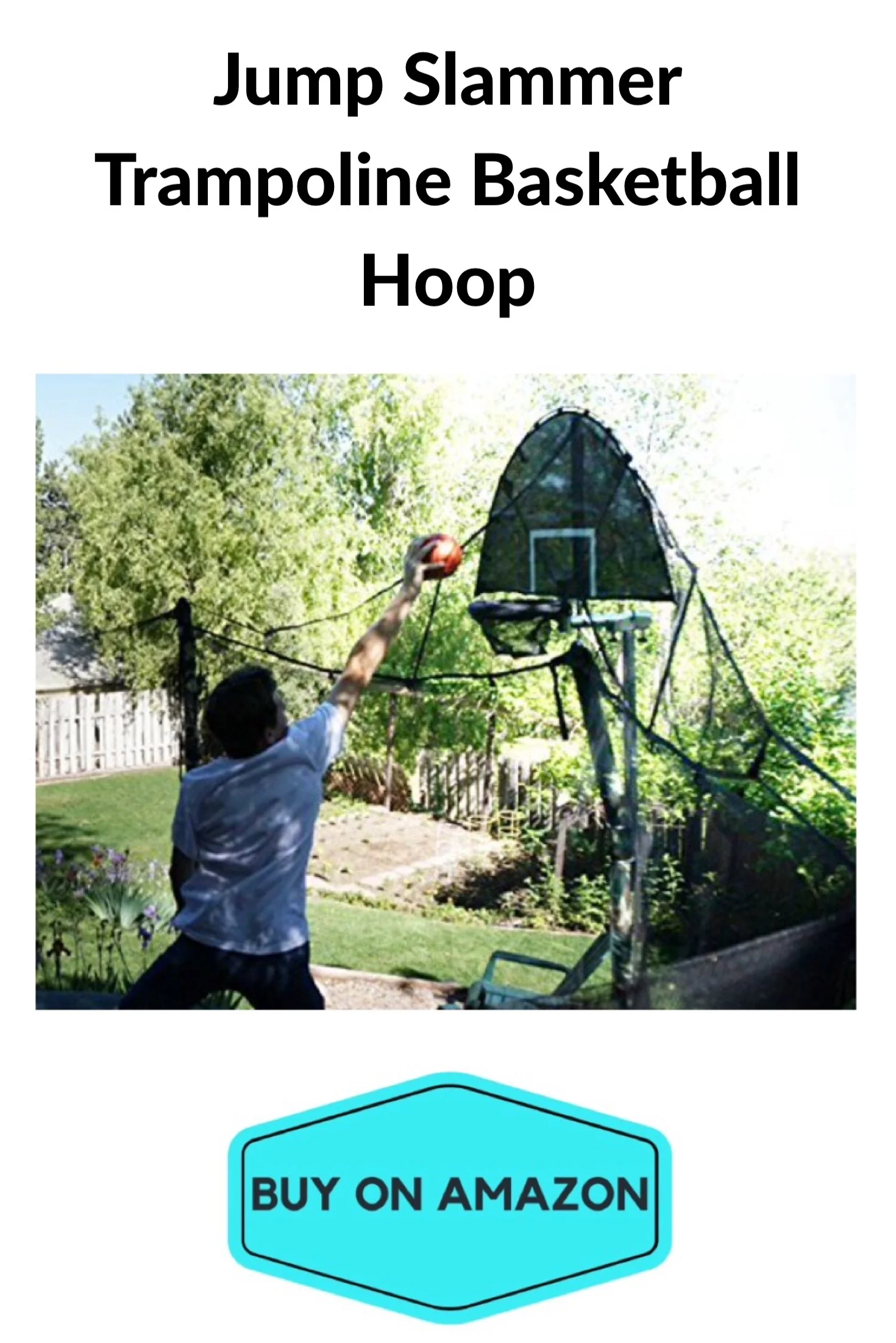 Jump Slammer Trampoline Basketball Hoop