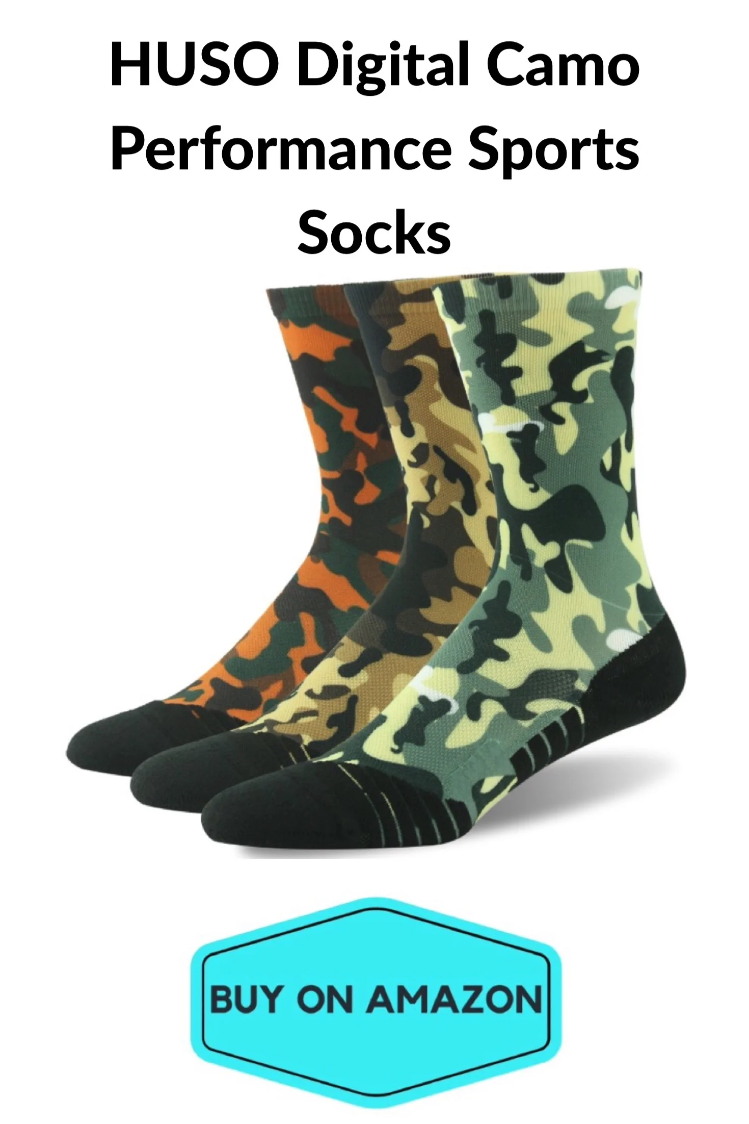 HUSO Digital Camo Sports Socks