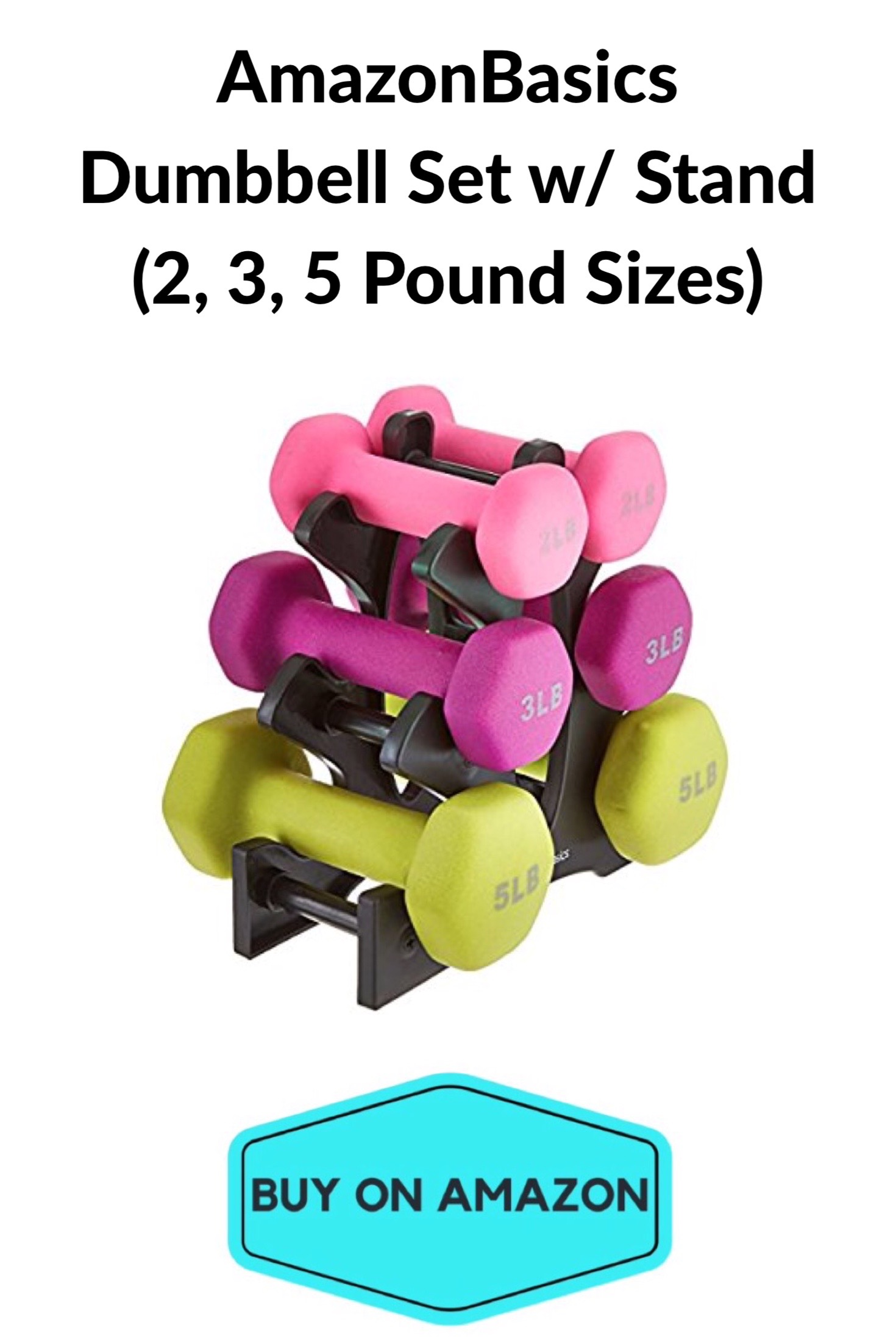 AmazonBasics Dumbbell Set w/ Stand