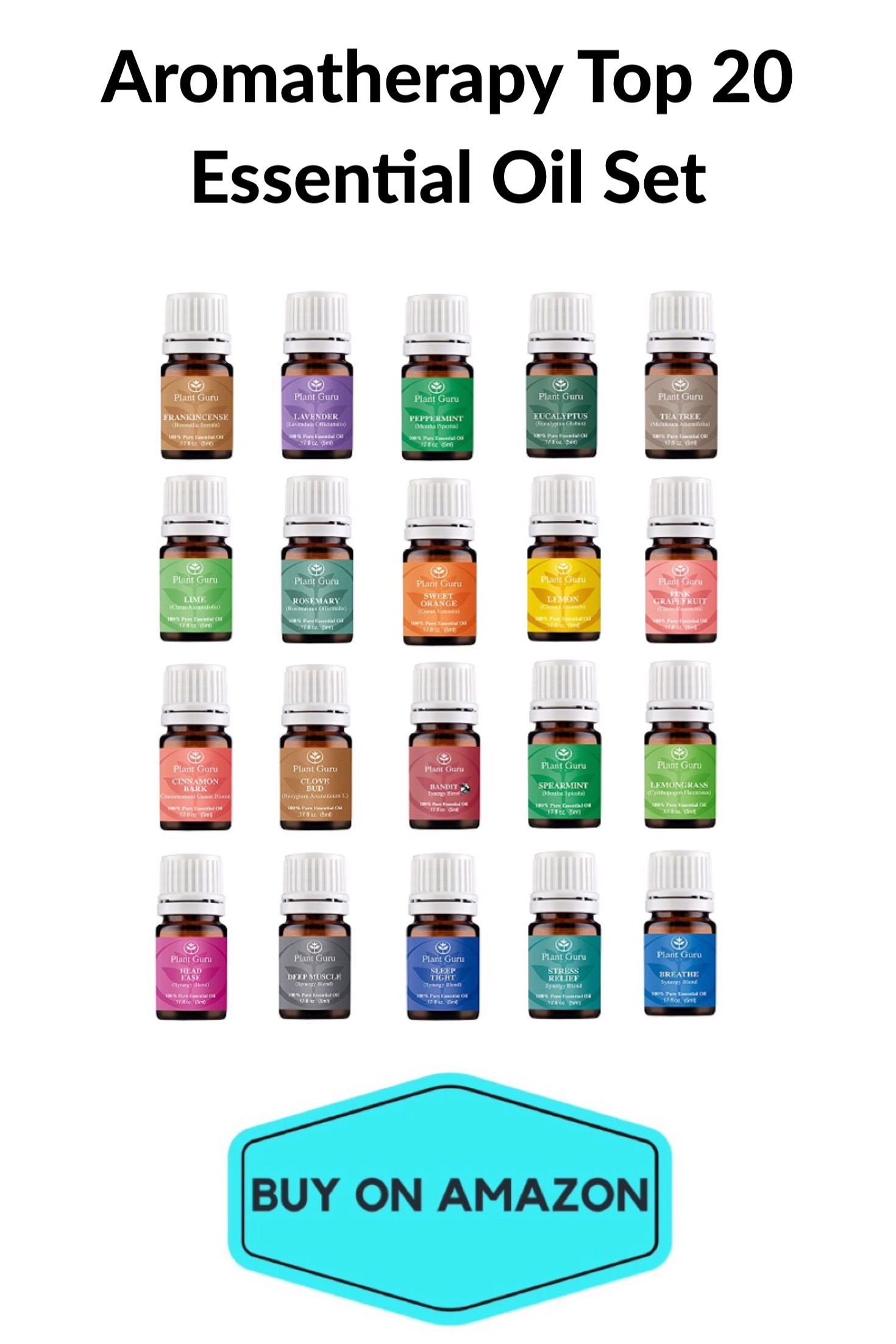 Aromatherapy Top 20 Essential Oil Set