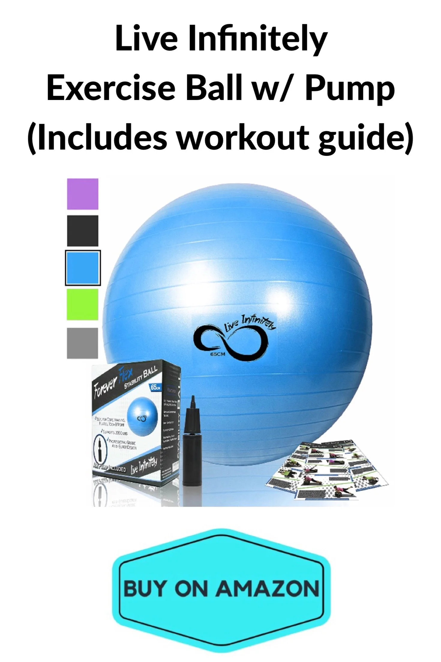 Live Infinitely Exercise Ball w/ Pump
