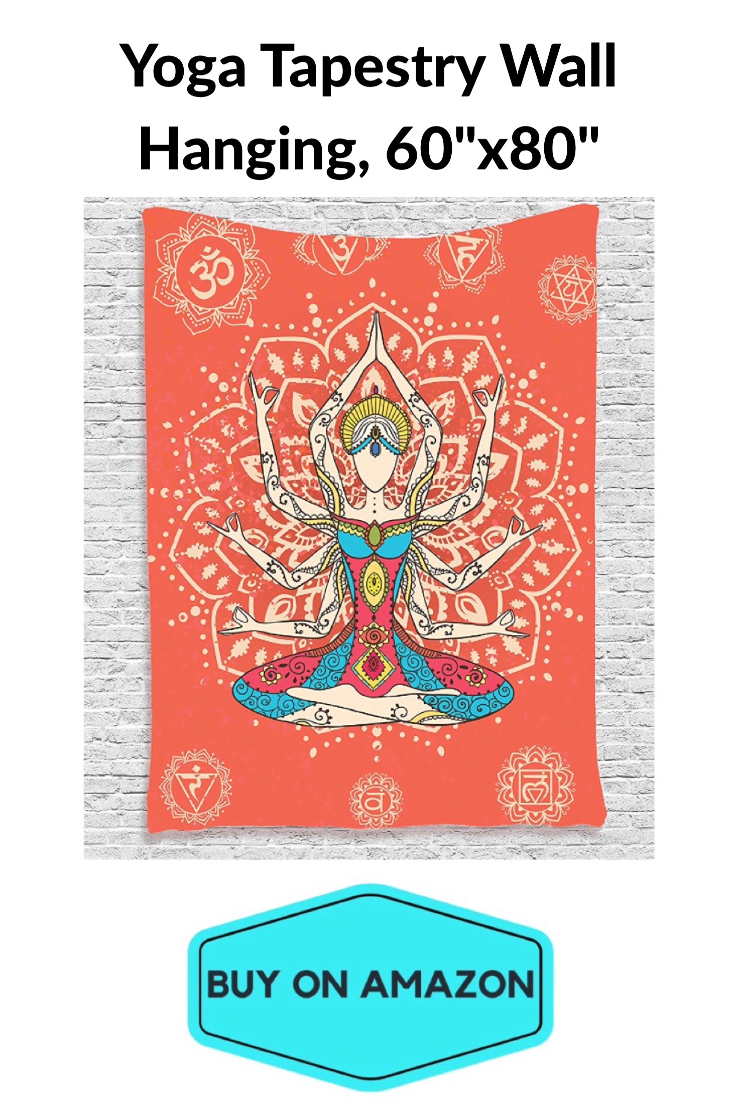 Yoga Tapestry Wall Hanging 60" x 80"