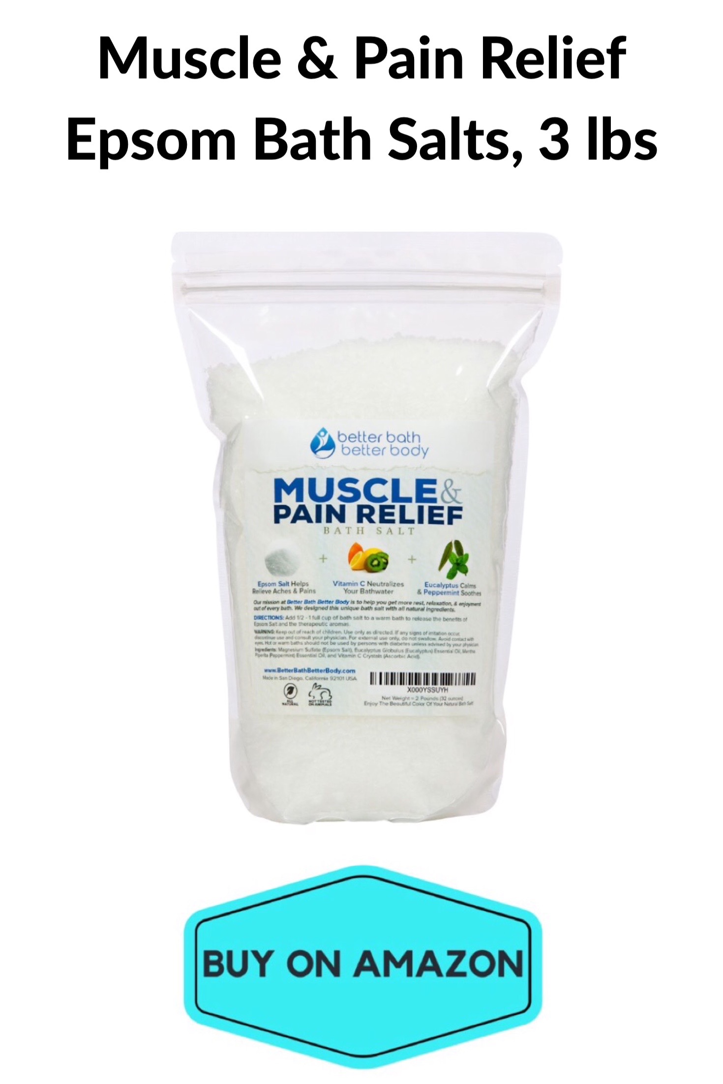 Muscle & Pain Relief Epsom Bath Salts