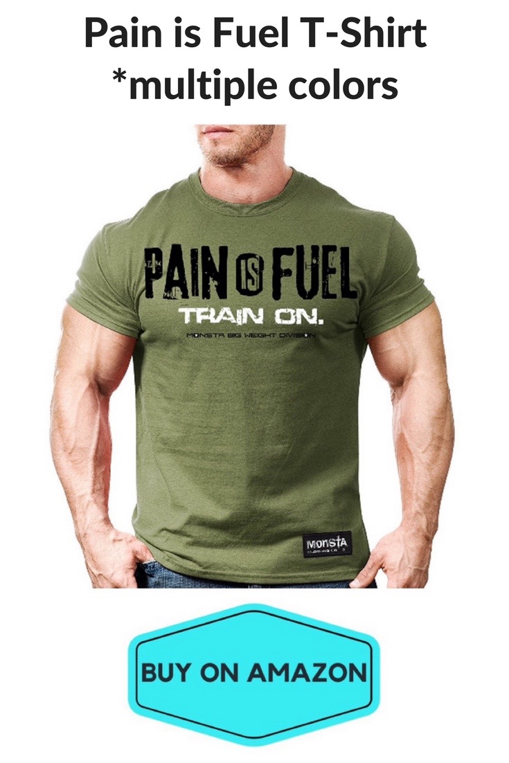 'Pain Is Fuel' Monsta Clothing Gym T-Shirt
