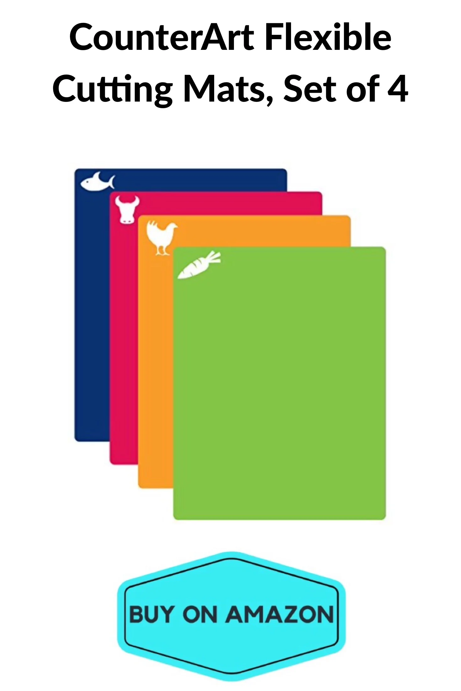 CounterArt Flexible Cutting Mats, Set of 4