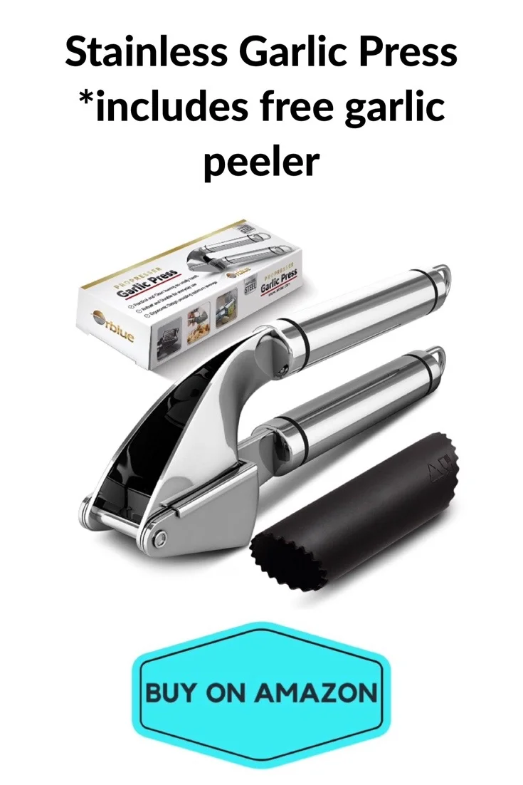 Stainless Garlic Press and Peeler