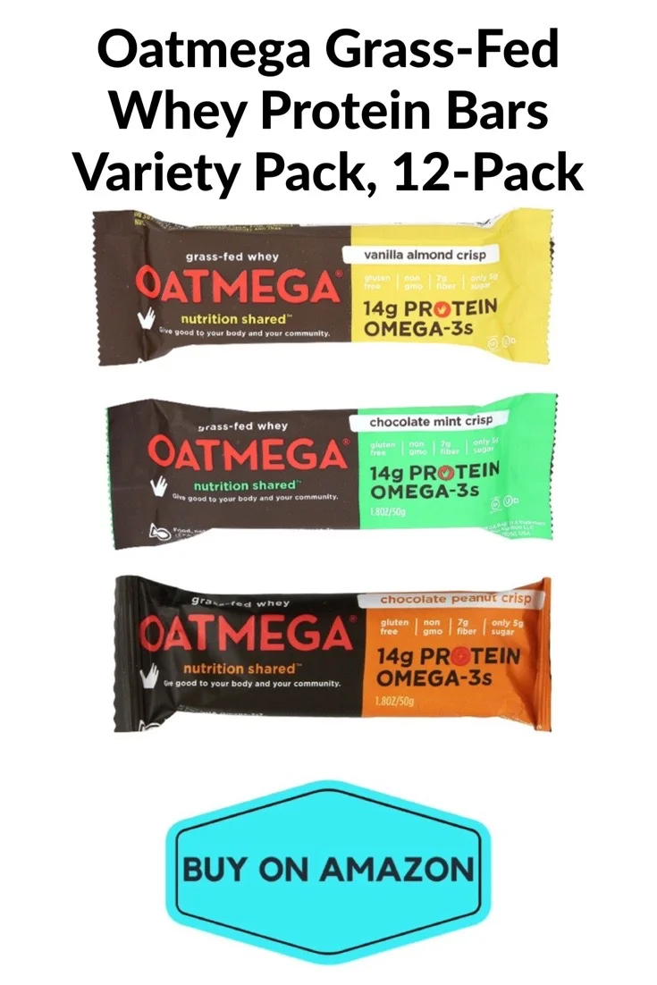Oatmega Grass-Fed Whey Protein Bars Variety Pack, 12 pack