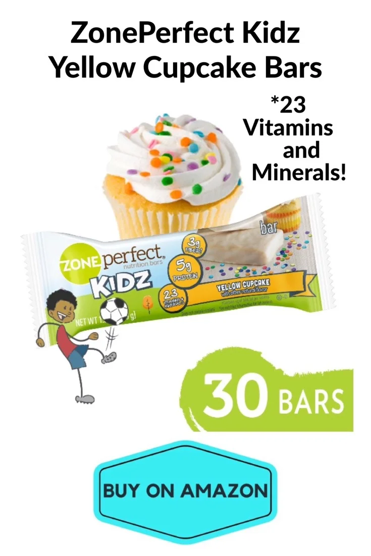 ZonePerfect Kidz Nutrition Bars, Yellow Cupcake, 30 pack