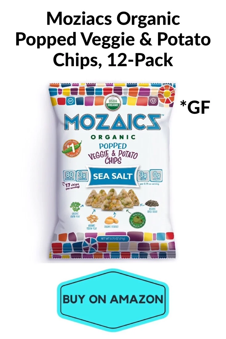 Mozaics Organic Popped Veggie & Potato Chips, 12 pack