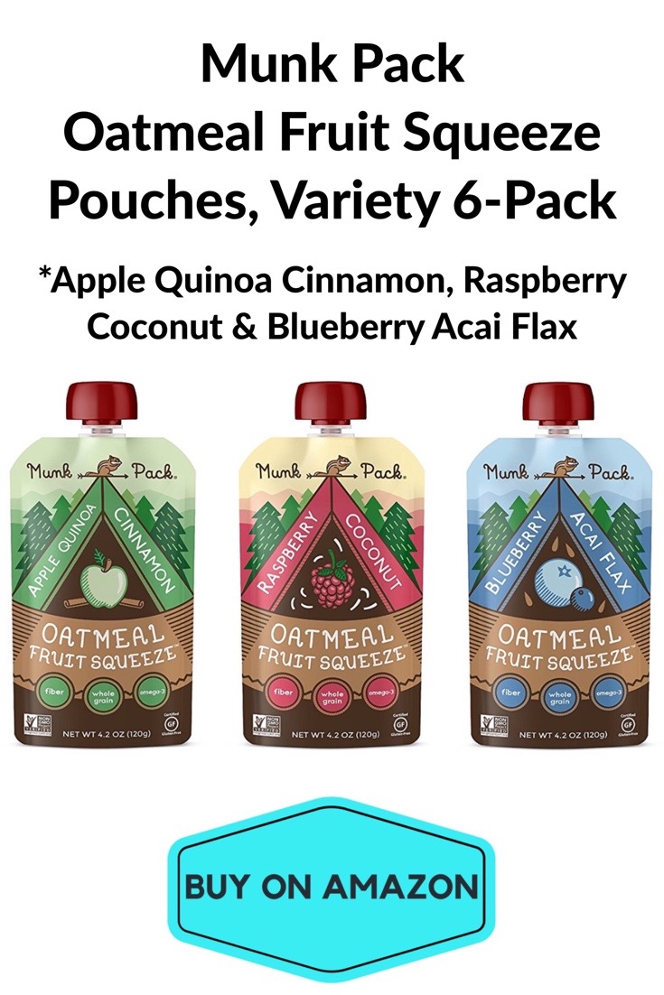 Munk Pack Oatmeal Fruit Squeeze Pouches, Variety 6 Pack