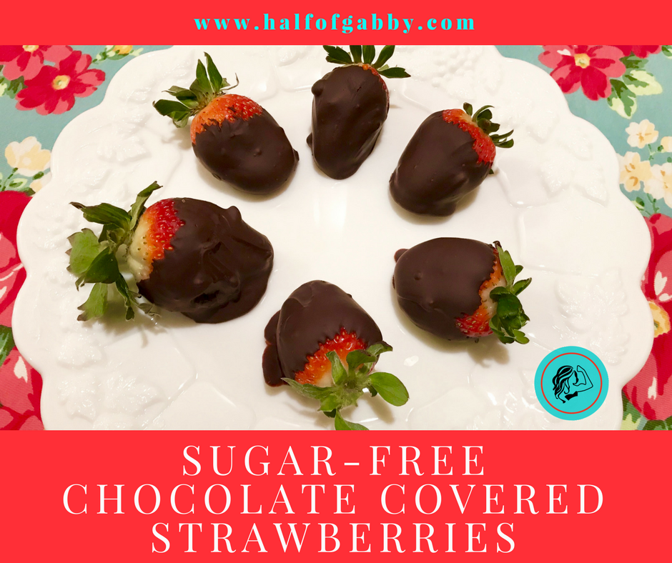 Sugar-Free Chocolate Covered Strawberries (refined-free): Half of Gabby