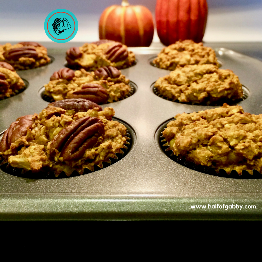 Healthy Pumpkin Muffins: Half of Gabby