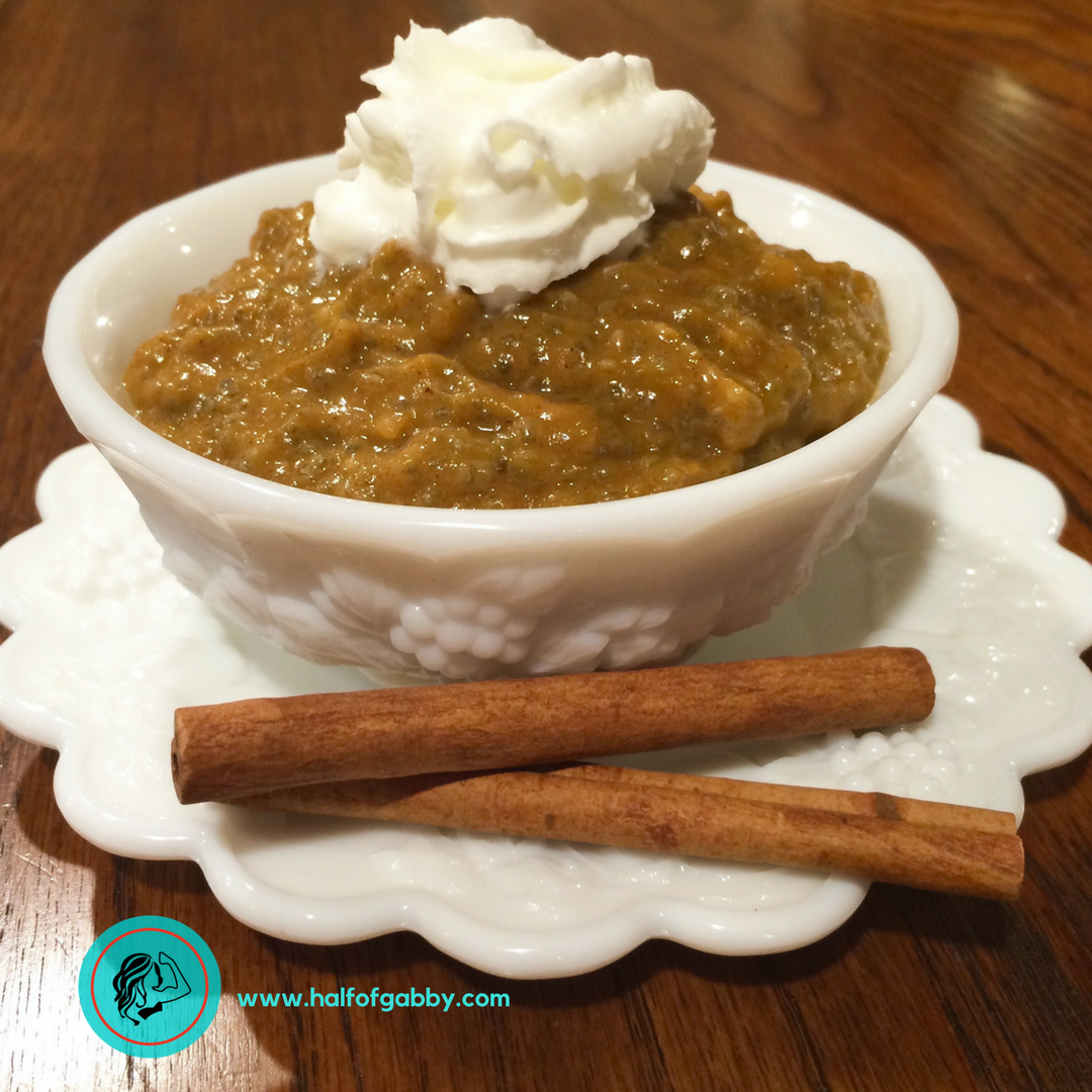 Healthy Pumpkin Chia Pudding: Half of Gabby