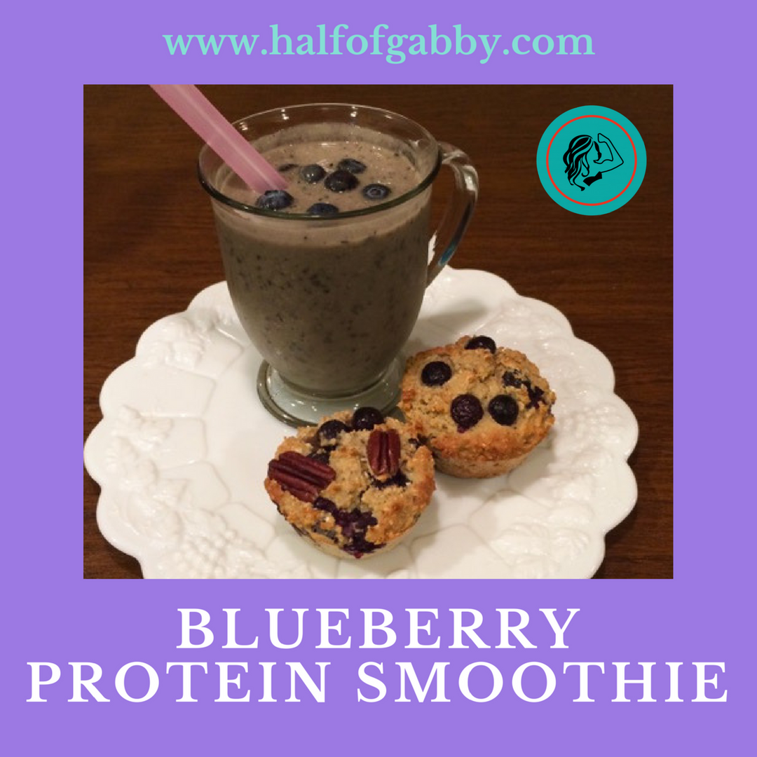 Blueberry Protein Smoothie: Half of Gabby