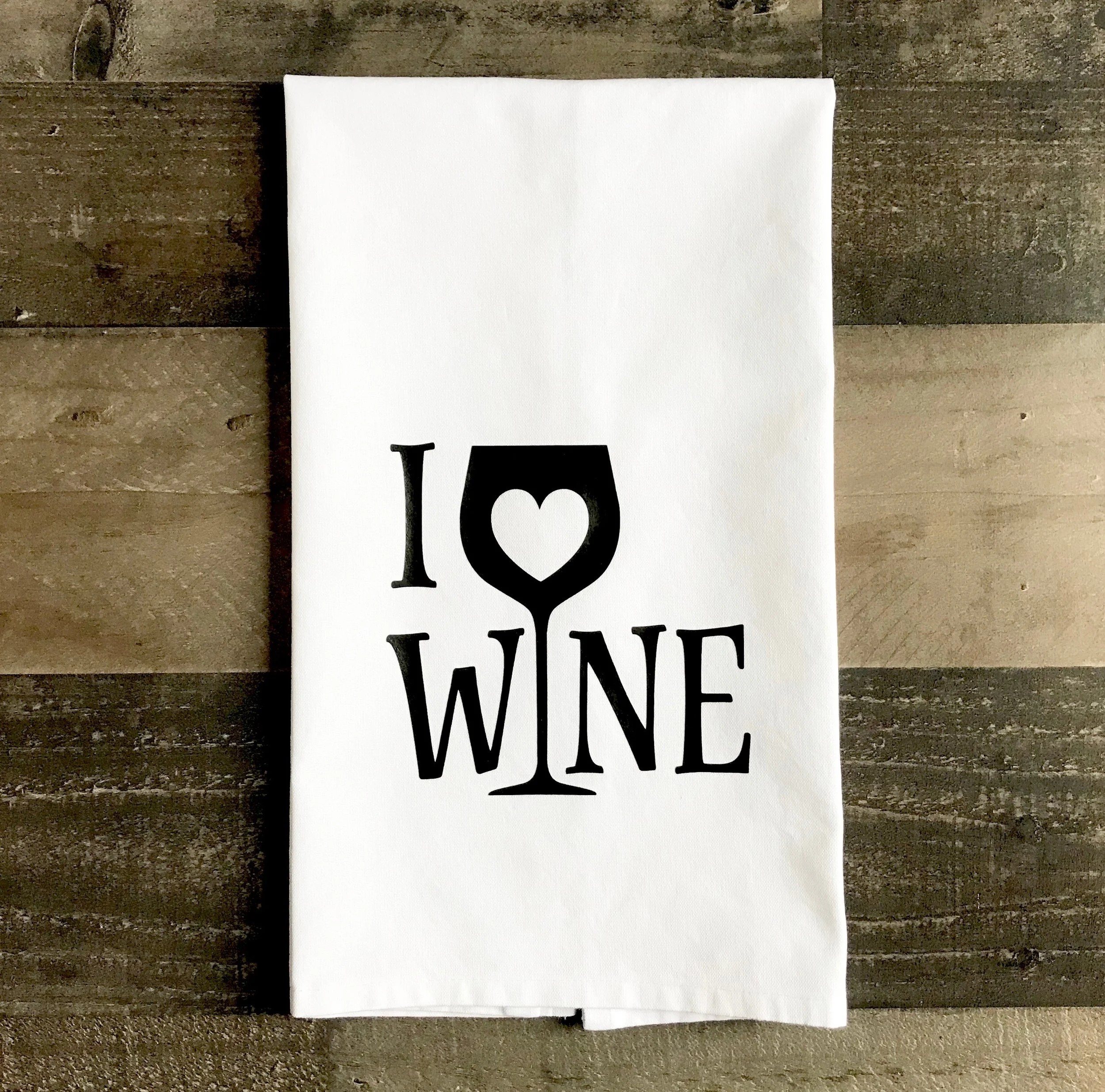 I Love Wine Towel