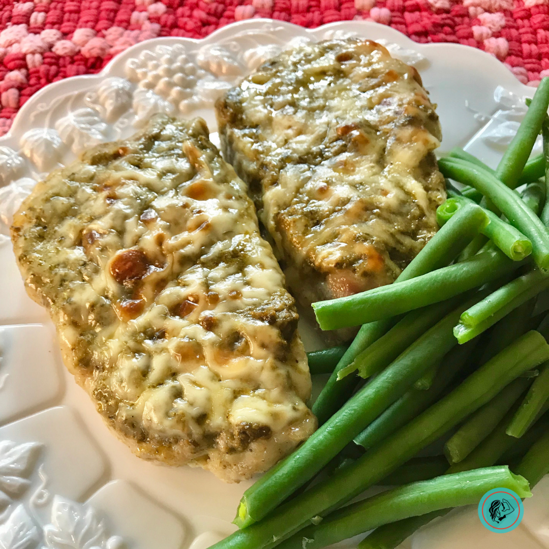KETO PESTO PORK CHOPS/4 WK KETO MEAL PLAN