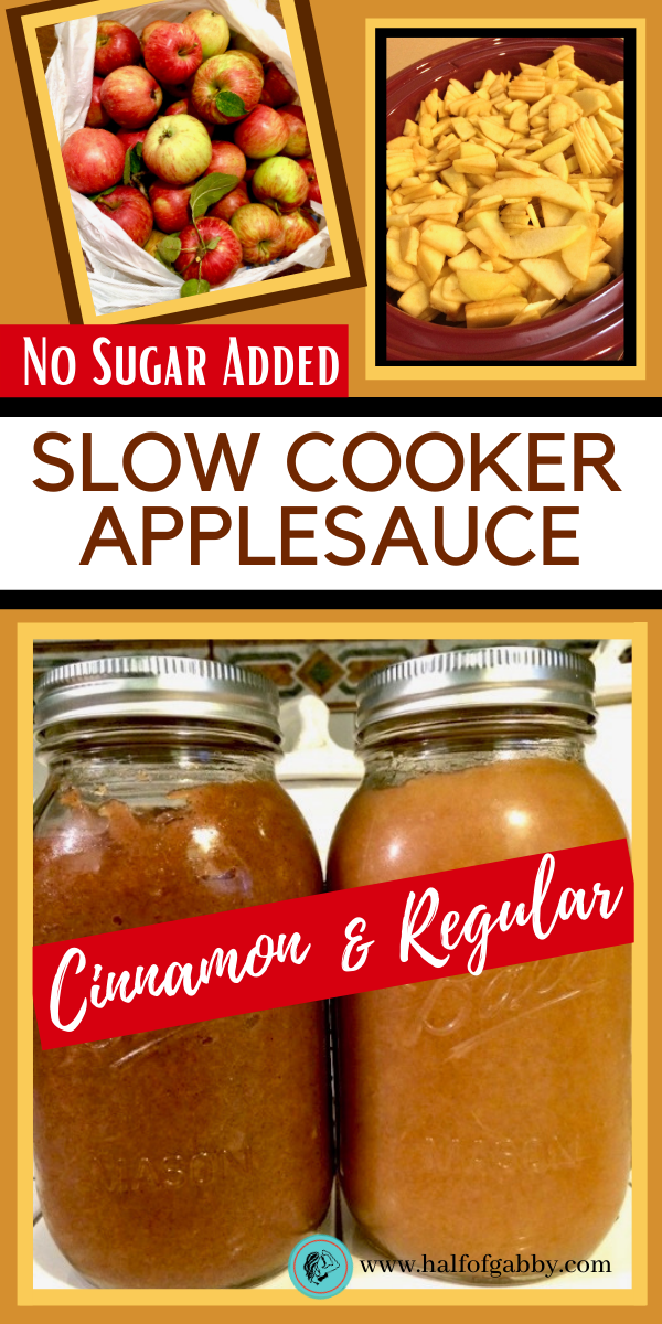 CROCKPOT CINNAMON APPLESAUCE No Sugar Added! — Half of Gabby