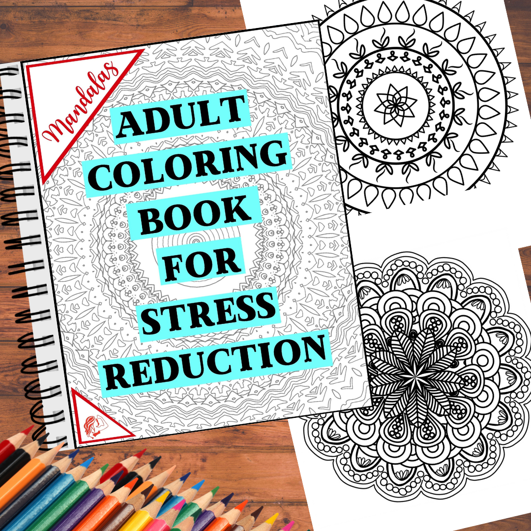 Adult Coloring Book For Stress Reduction: Mandalas DIGITAL — Half of Gabby