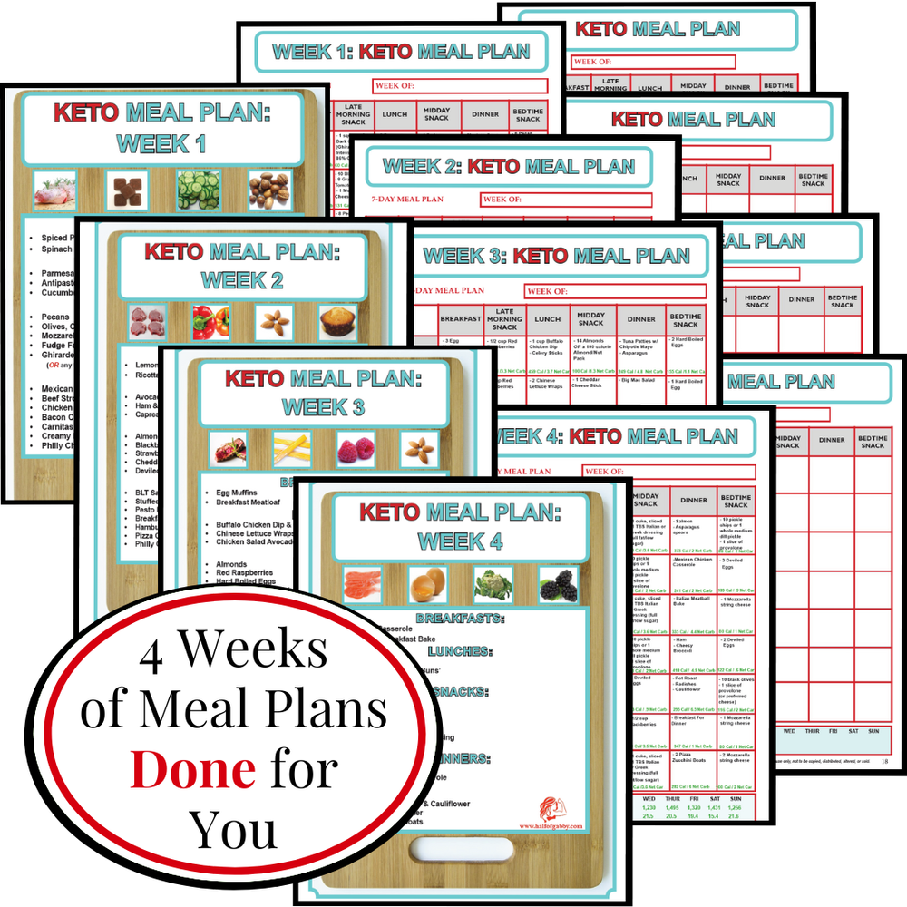 4 Week Keto Meal Plan And Prep Guide (Physical Item) — Half Of Gabby