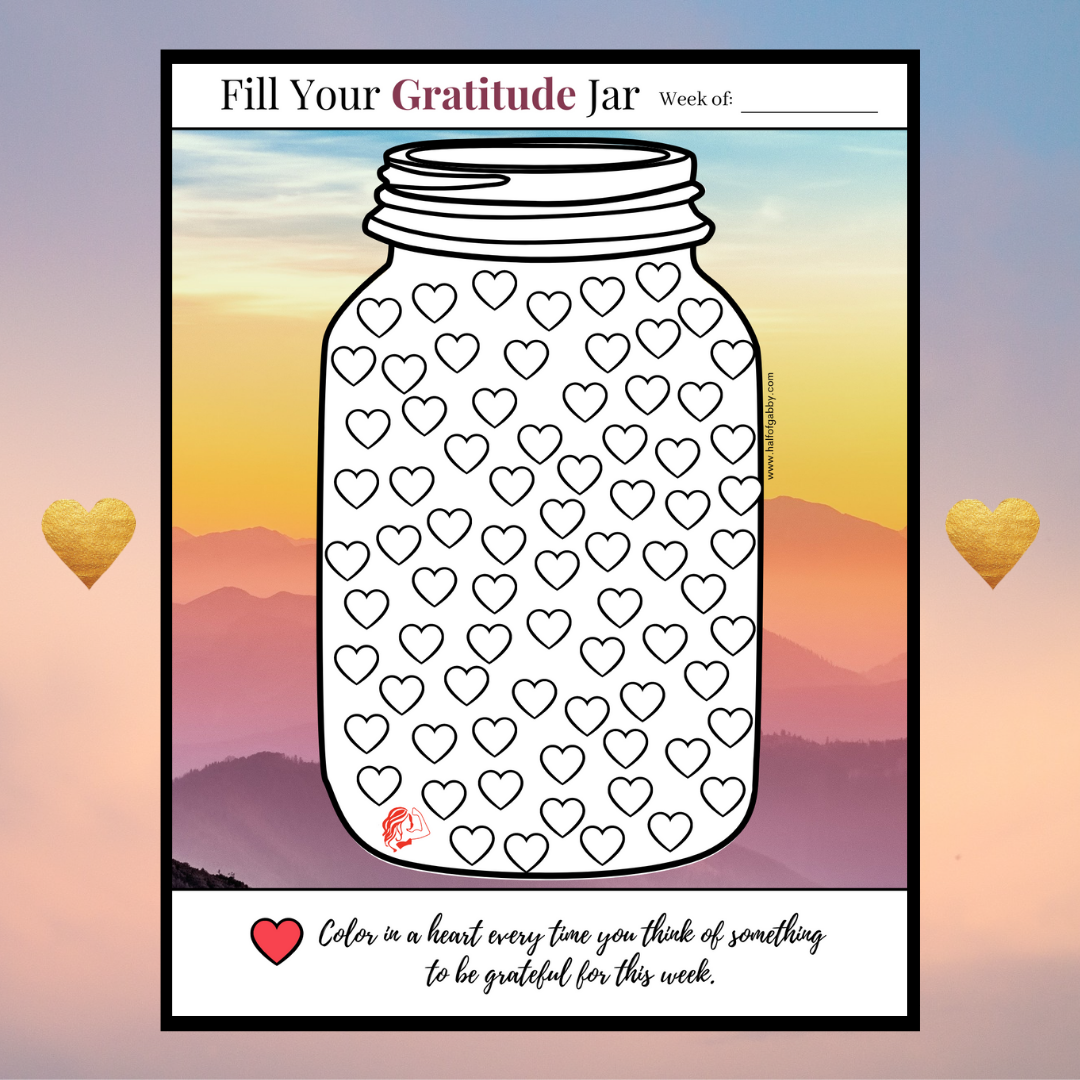Gratitude Jar Printable PDF — Half of Gabby for Free Printable Gratitude Jar Printable