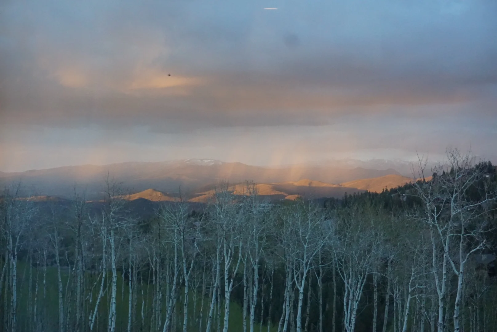 The view from our condos on top of the mountain in Park City at 8,000ft of altitude