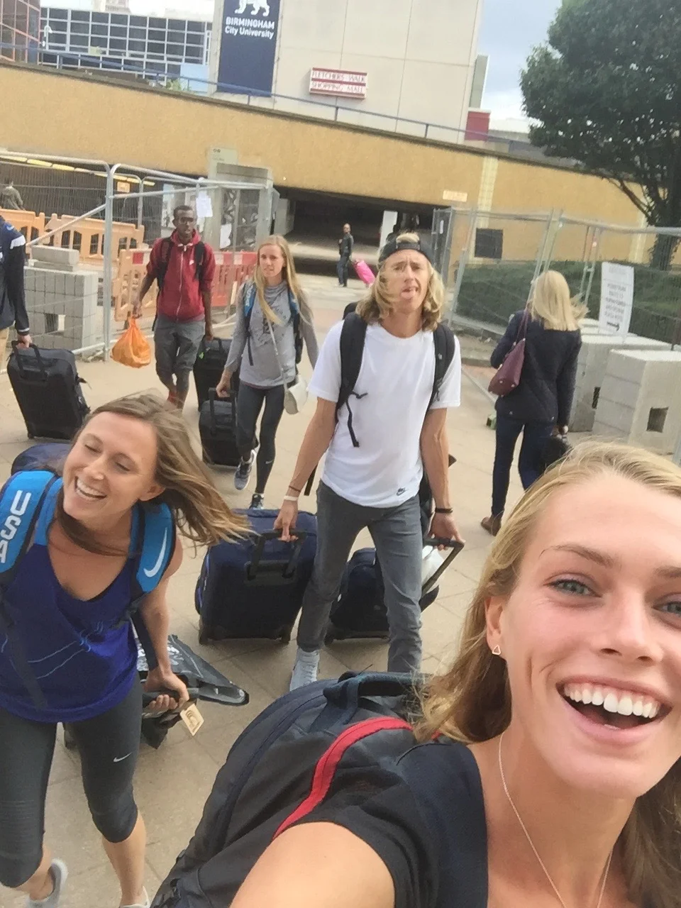 Travel day! Lugging around 100lbs of luggage all summer... good thing we are athletes!
