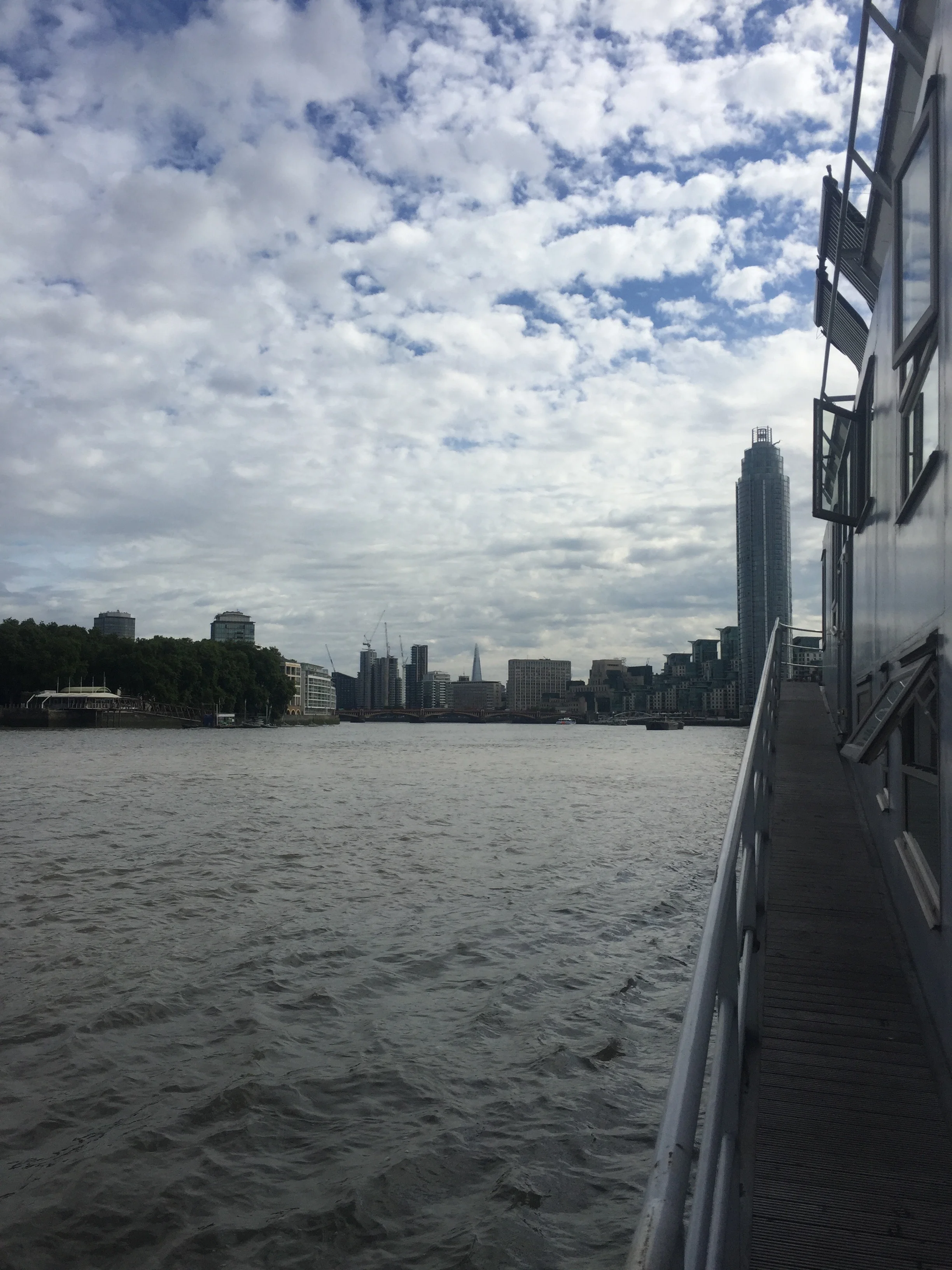 I booked a houseboat on the Thames for Kevin and I after World Champs
