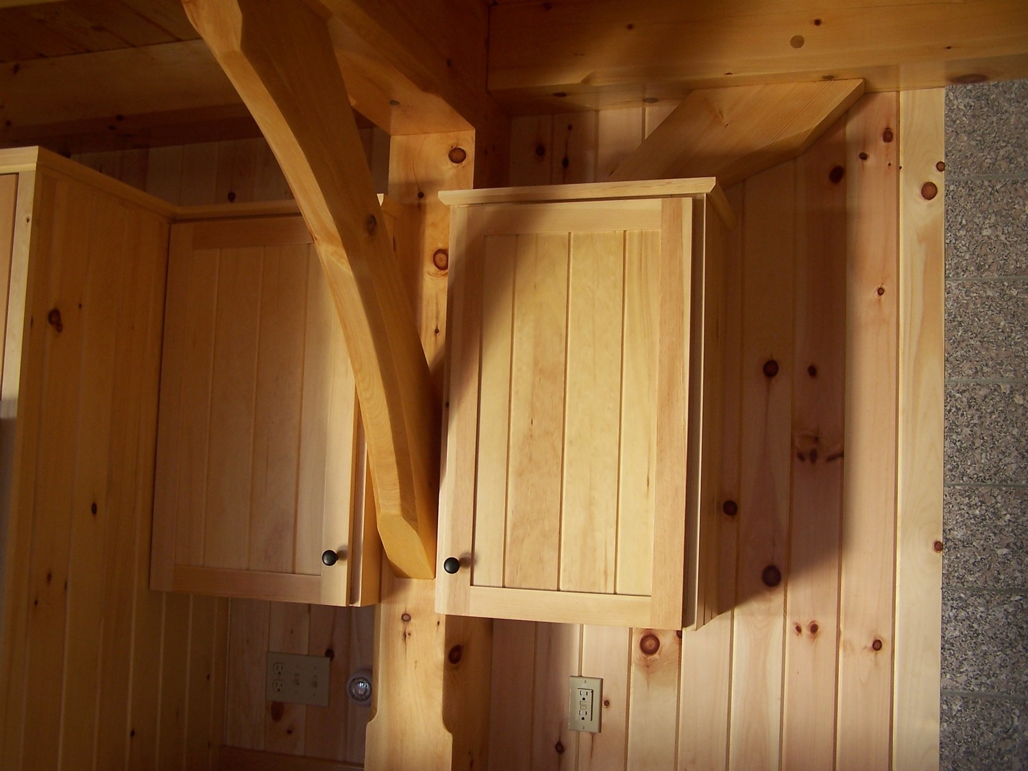 Kitchen In Pine And Fir Blue Hill Cabinet And Woodwork