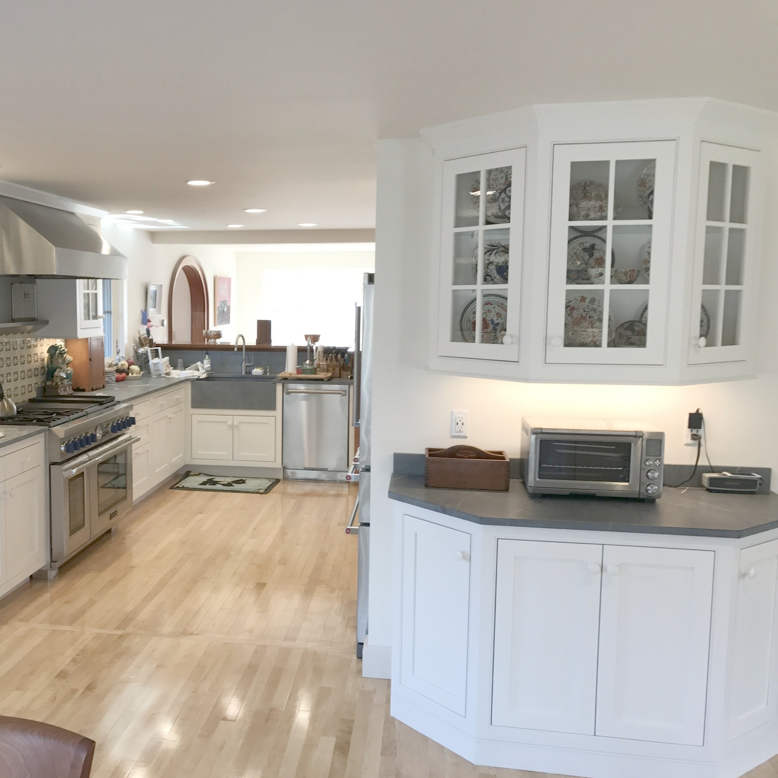 Authentic Elegance Custom Kitchen With Tiger Maple And Angled