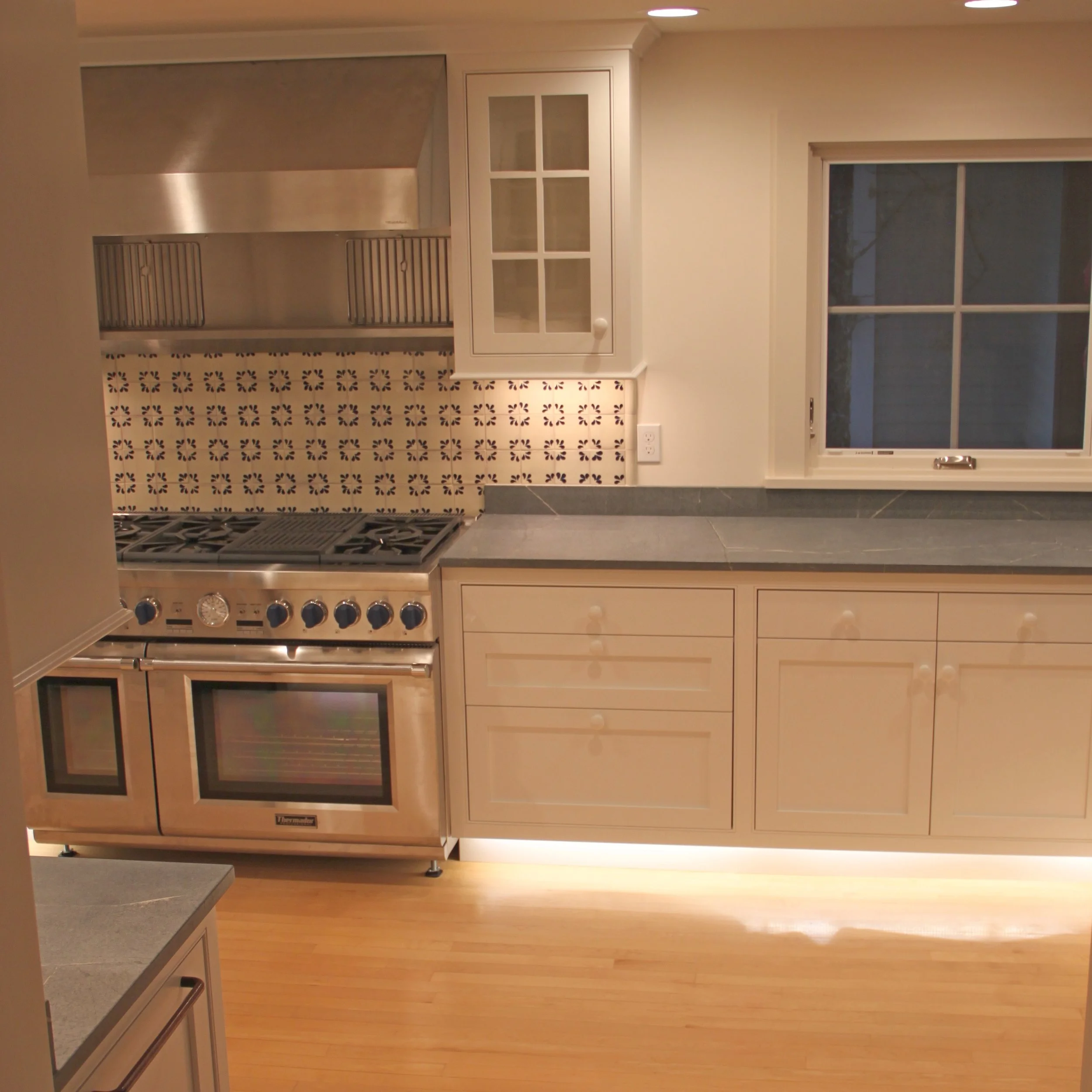 Authentic Elegance Custom Kitchen With Tiger Maple And Angled