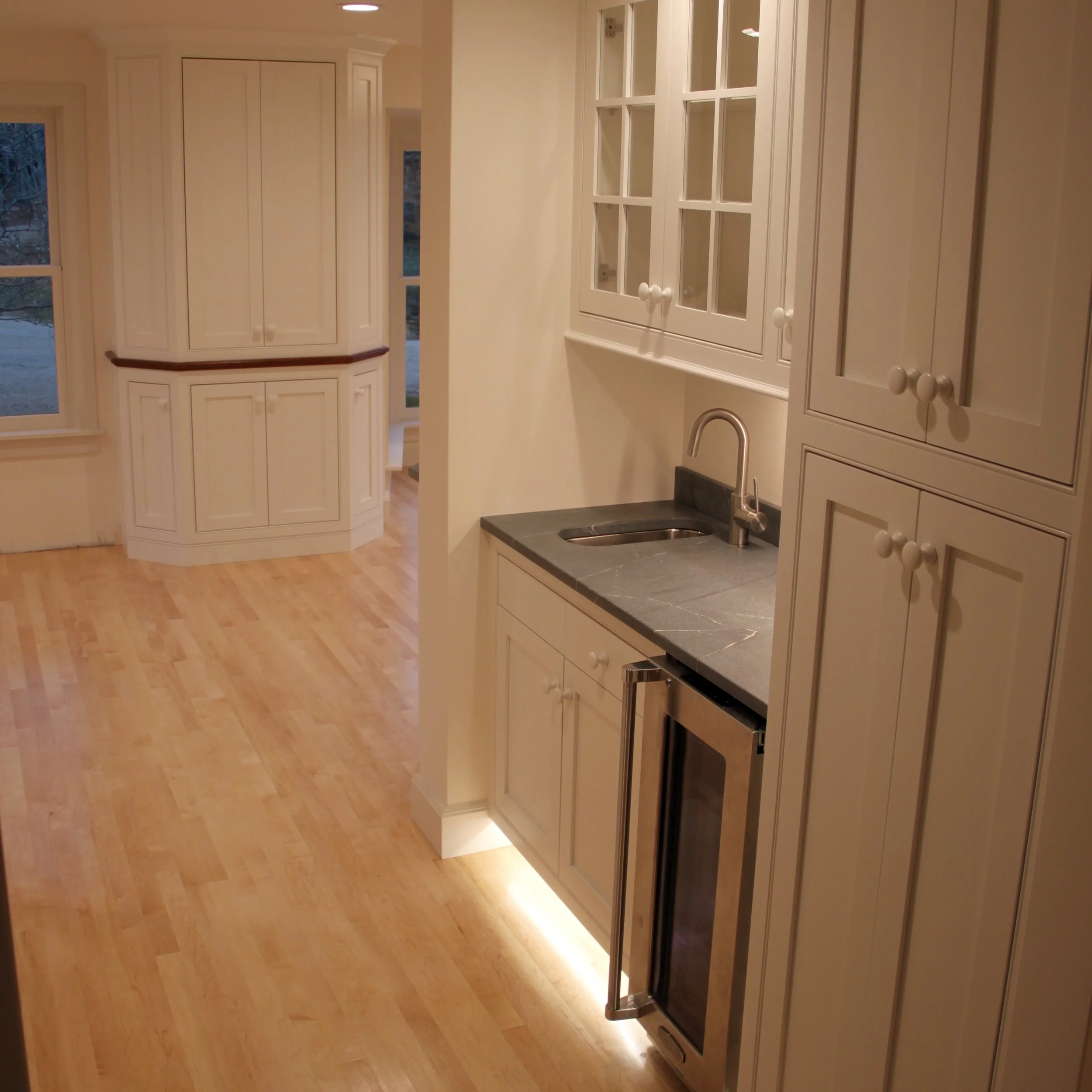 Authentic Elegance Custom Kitchen With Tiger Maple And Angled