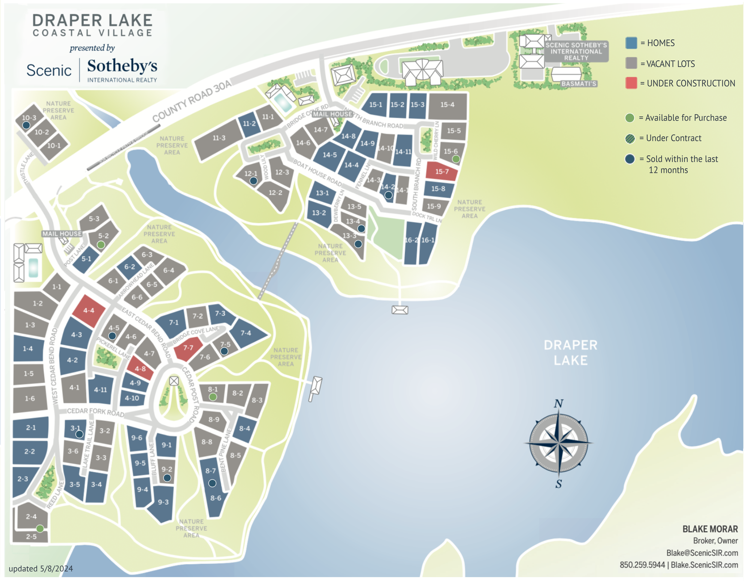 Lakefront and Gulfview homes on Scenic 30A