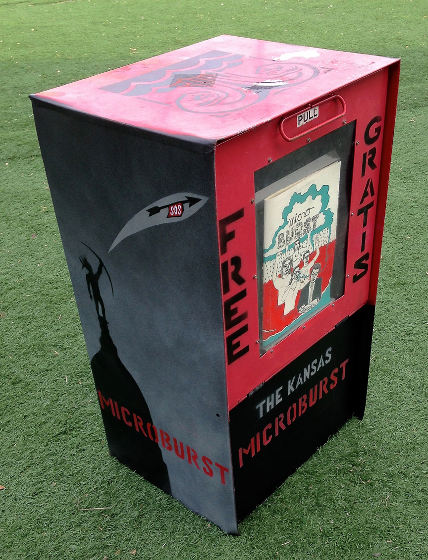   Microburst  (zine distribution box):&nbsp;A printed and  on-line zine  created and distributed by Kansas artists, poets and writers that makes space for voices of dissent at a time of injustice. 