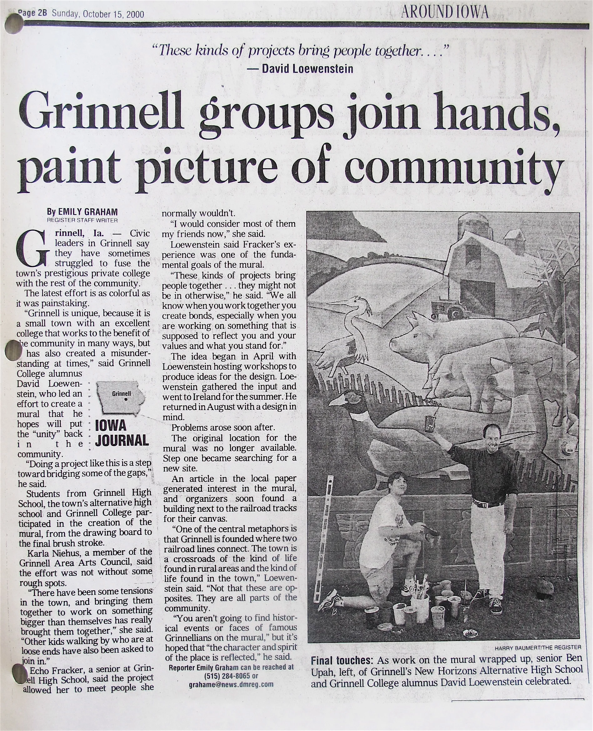 Article from the Grinnell Herald-Register