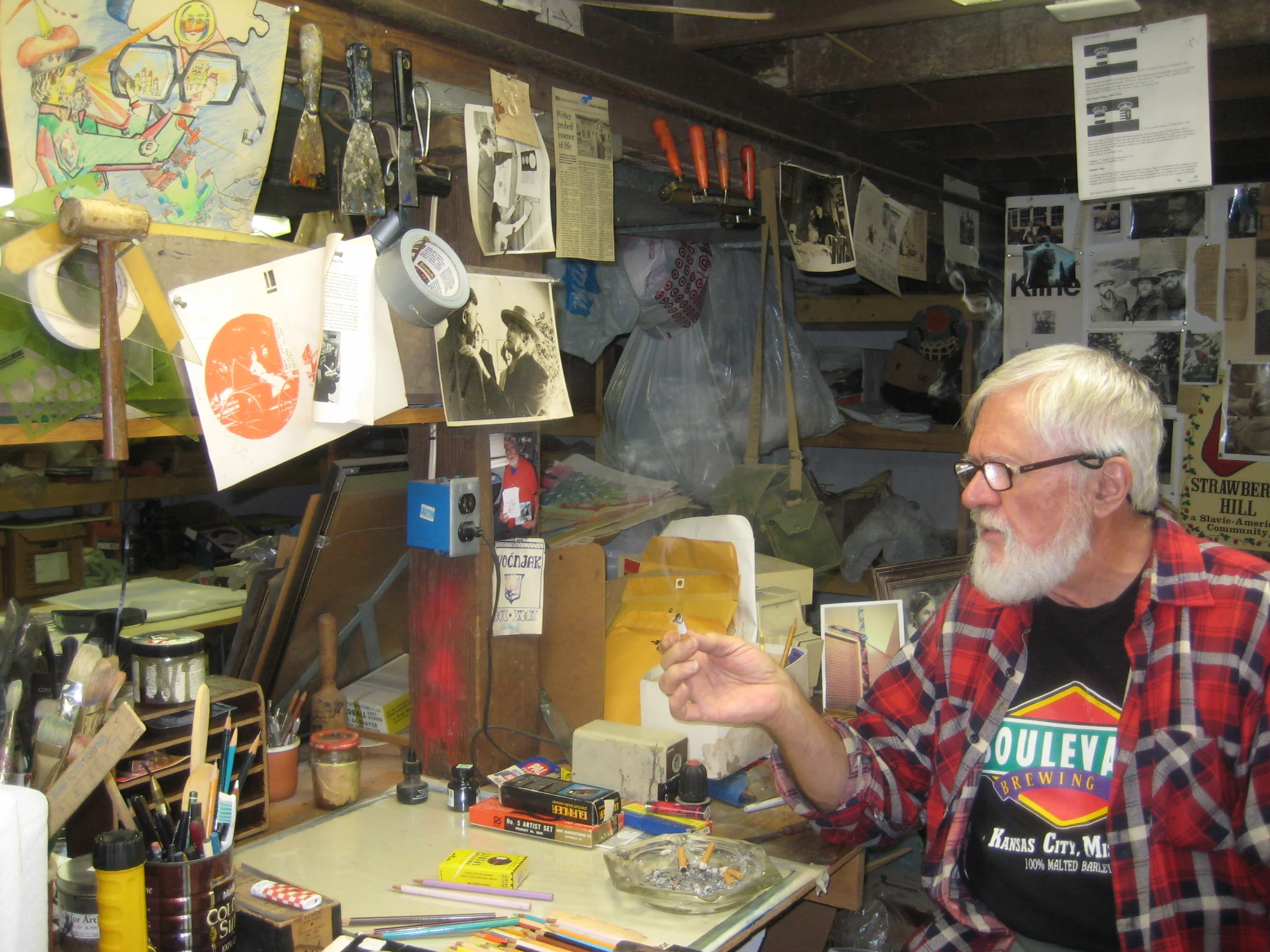 Jack in his home studio on Arkansas Street