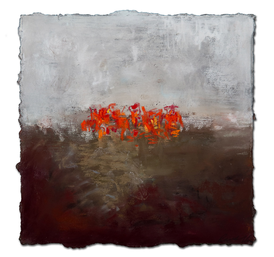  Flame, Pastel 9 x 9" 2016 PRIVATE COLLECTION