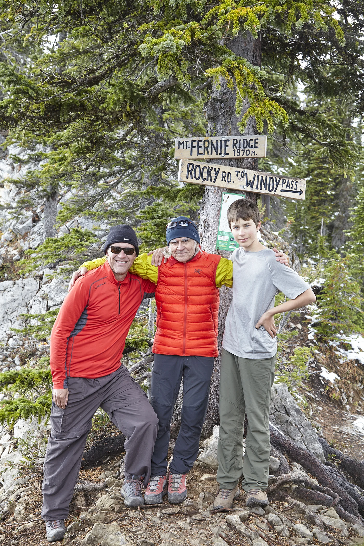 Yuri, Milan and I on the highpoint of the trail. It is not really a summit, just the ridge crest.