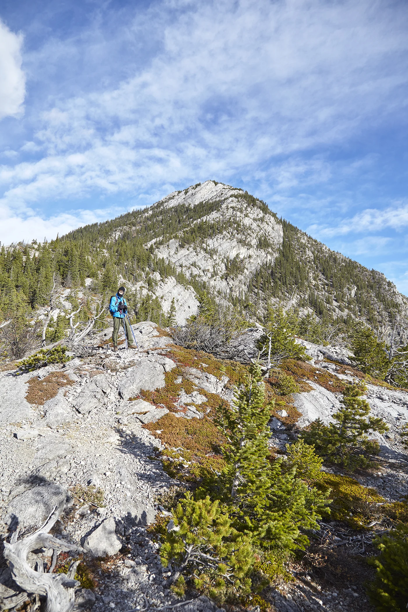 Yuri on the ridge leading up Doorjamb Mountain.