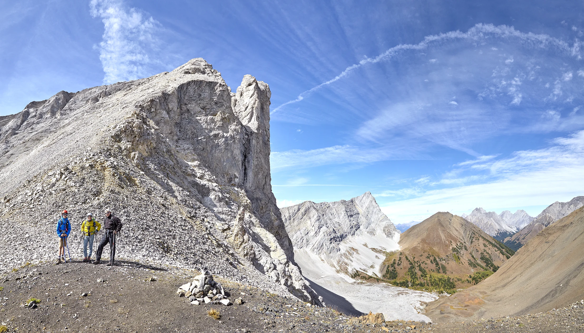 Looking back at Mount Tyrwhitt on descent.