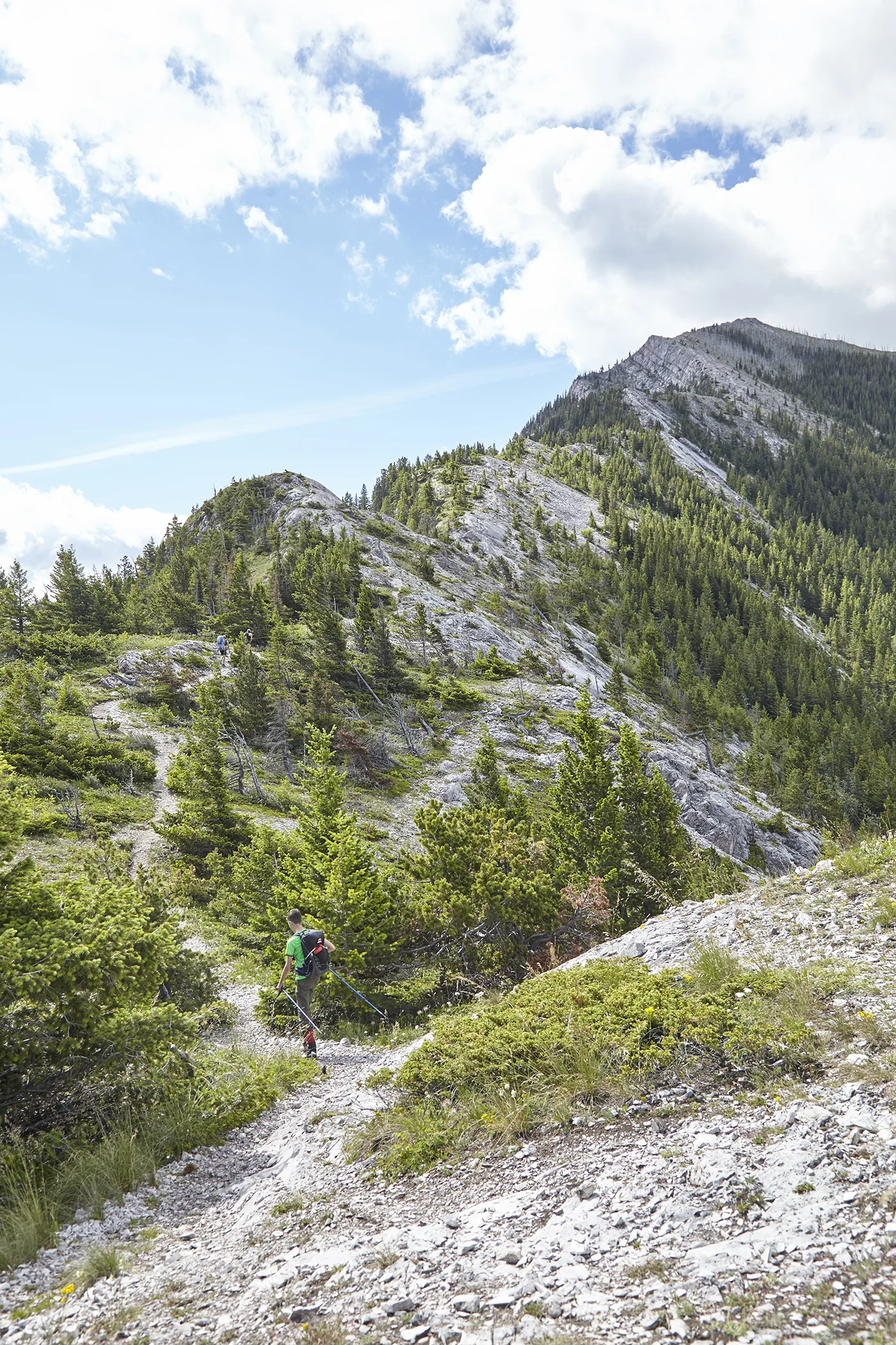 The long, winding ridge leading to Turtle Mountain North.