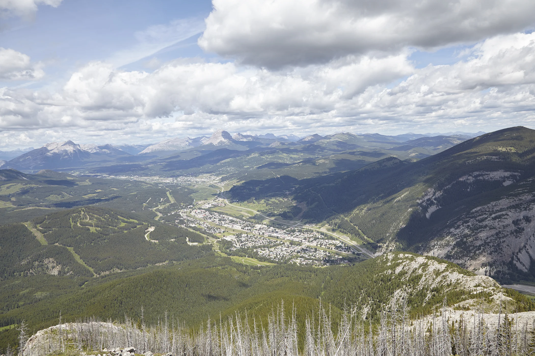 Looking towards Blairemore, Coleman and Crowsnest Mountain from near the summit.