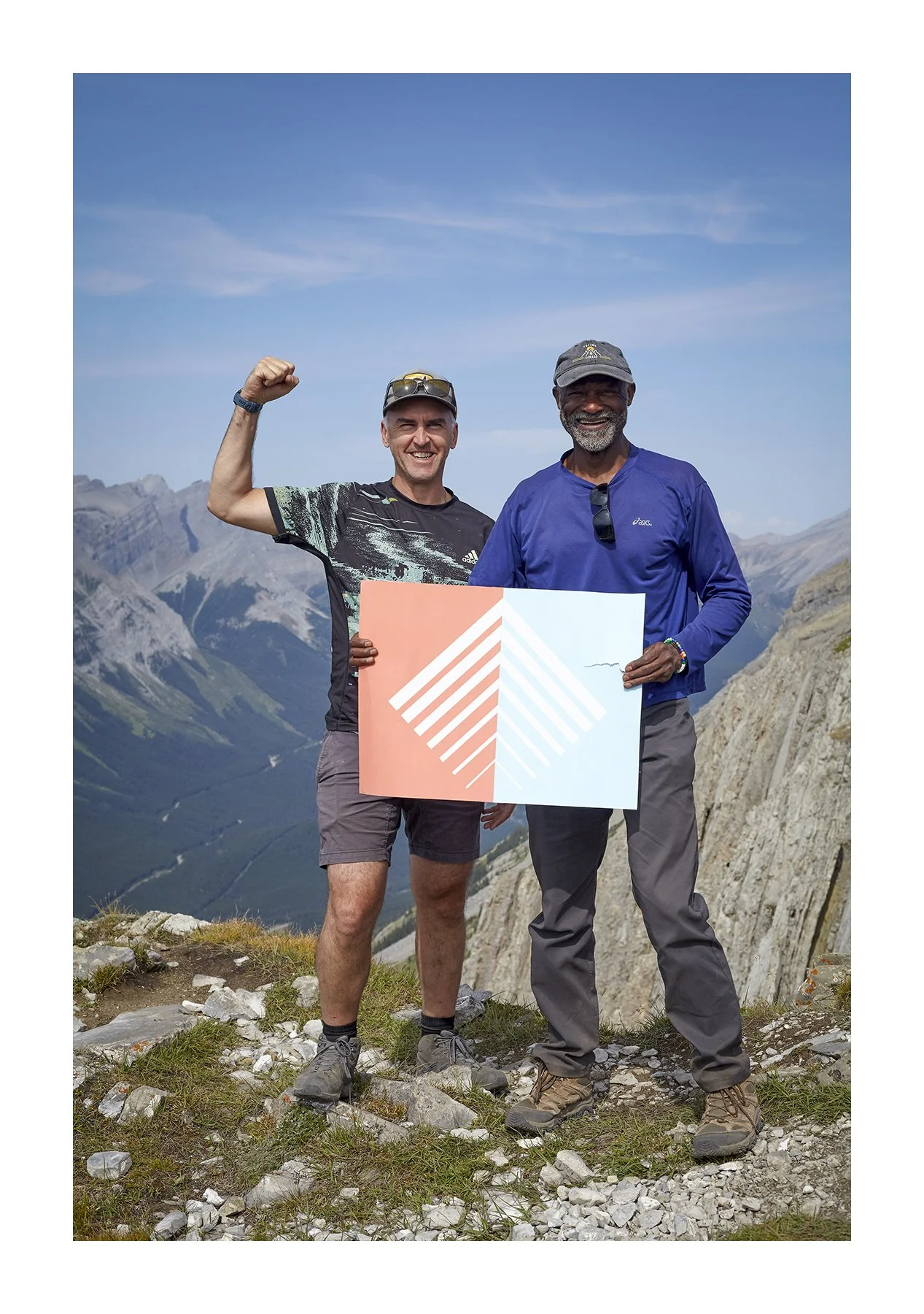  Grizzly Peak, Kananaskis Country. August 2025. GP and Bunny on the summit, soaking in the moment under the scorching sun. It was our sixth peak in six days, all laughter, sweat, and unshakable joy. At that point, we were just looking forward to the 