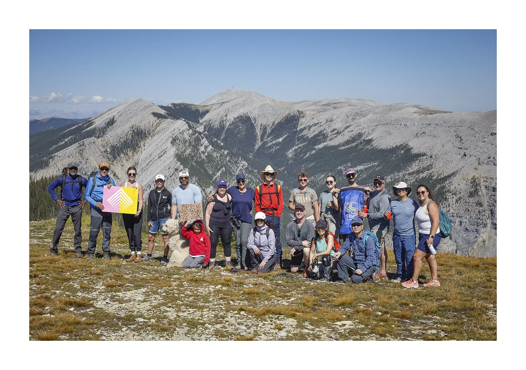  Prairie Mountain, Alberta. 23 August 2025. Our first summit in a week of seven. All 31 of us made it to the top. The crazy idea is catching on like Forrest Gump’s run, unbelievably unstoppable. Funny how life loves a good sequel.  