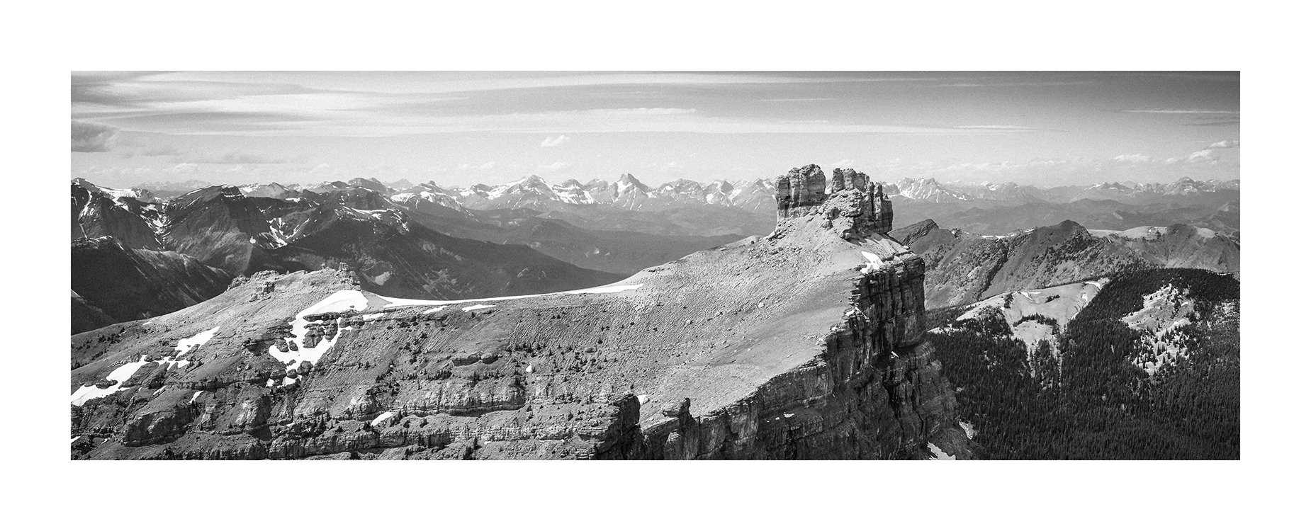  Castle Peak from the summit of Windsor Mountain, June 2024. I love how the horizon line slips right through Castle Peak’s “toes,” like the mountains are gently balancing each other. 