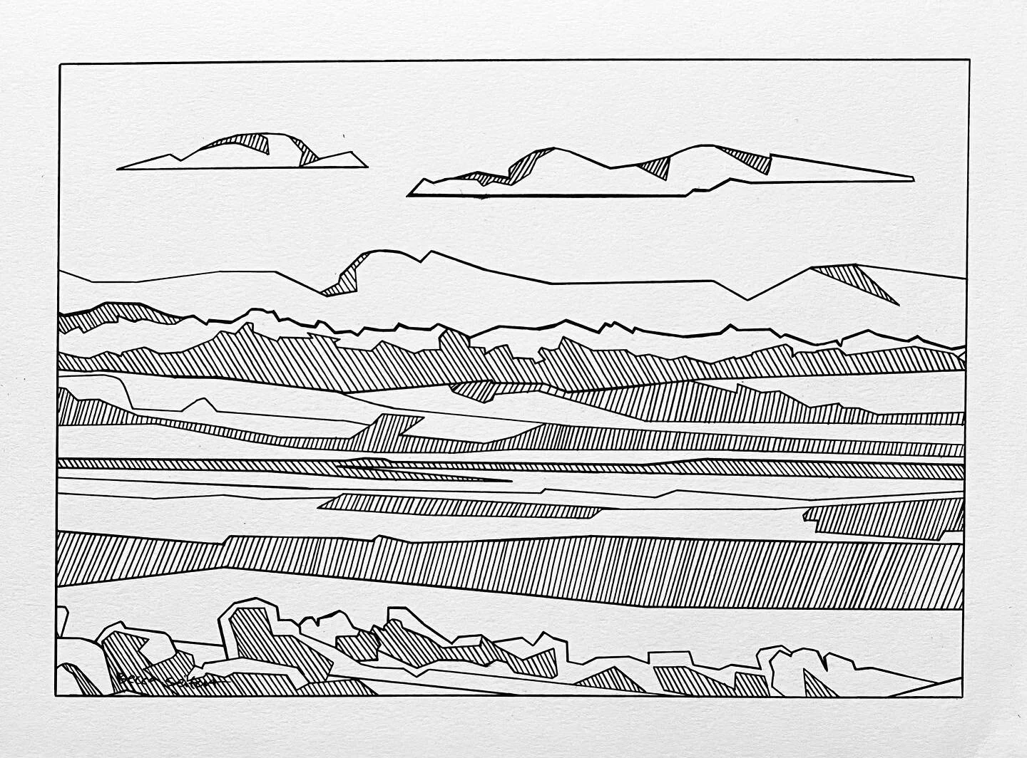 &ldquo;Never Summer Range&rdquo; 9&rdquo; x 12&rdquo; Pen. Available @pinemoonfineart &bull;SOLD&bull;
