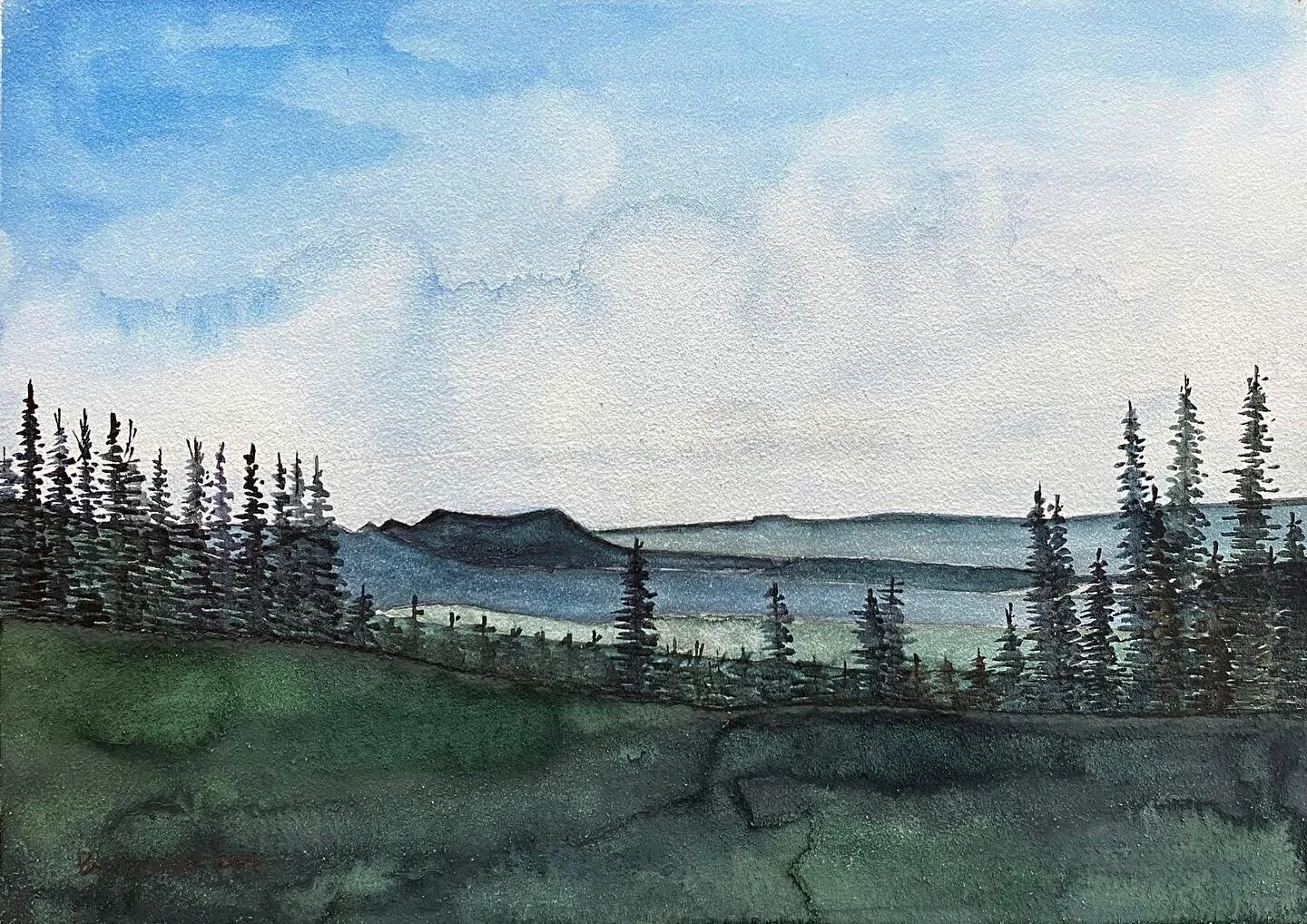 North Routt Study 5&rdquo; x 7&rdquo; Watercolor &bull;SOLD&bull;