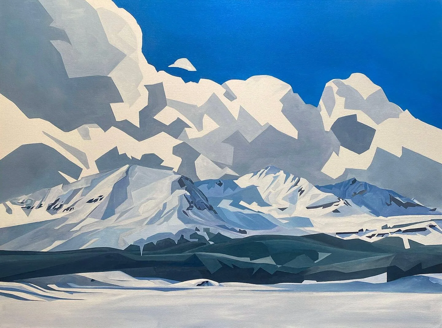 &ldquo;Winter Thunder&rdquo; 30&rdquo; x 40&rdquo; Oil. Available @ohbejoyfulgallery